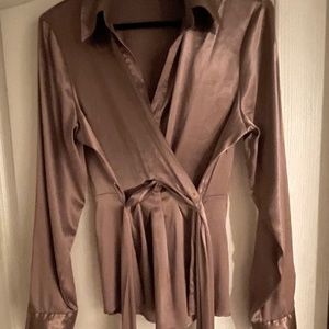 Women’s Holiday Wrap Blouse - Size 10